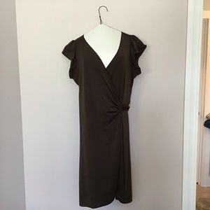 Studio M Petite Brown wrap dress